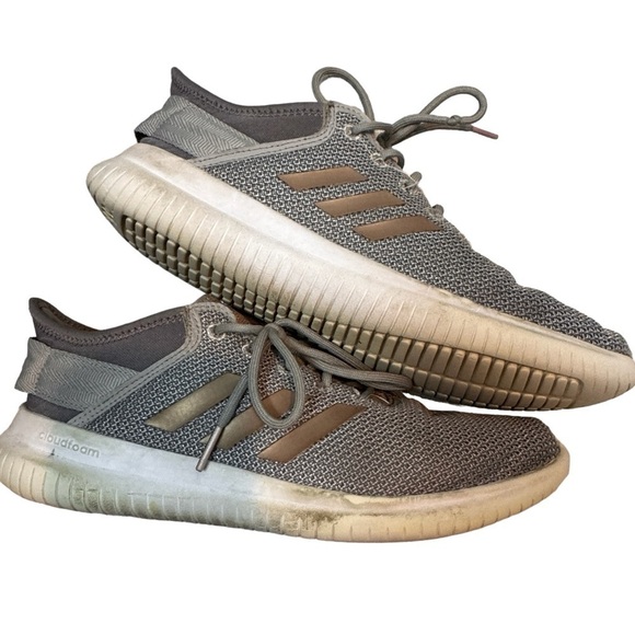 Adidas QT flex running shoes cloudfoam athletic workout shoes grey size 9 - Picture 1 of 7